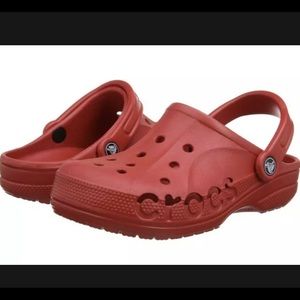 Crocs Baya Red Clogs Slip On Classics Slide